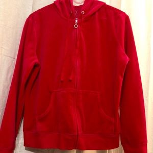 New York and company hot pink zip up hoodie